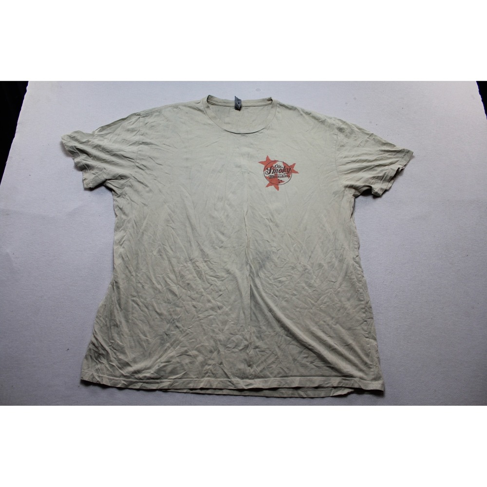 Ole Smoky Moonshine Graphic Tee Mens Large Tan Good Nashville Tennessee Bronco